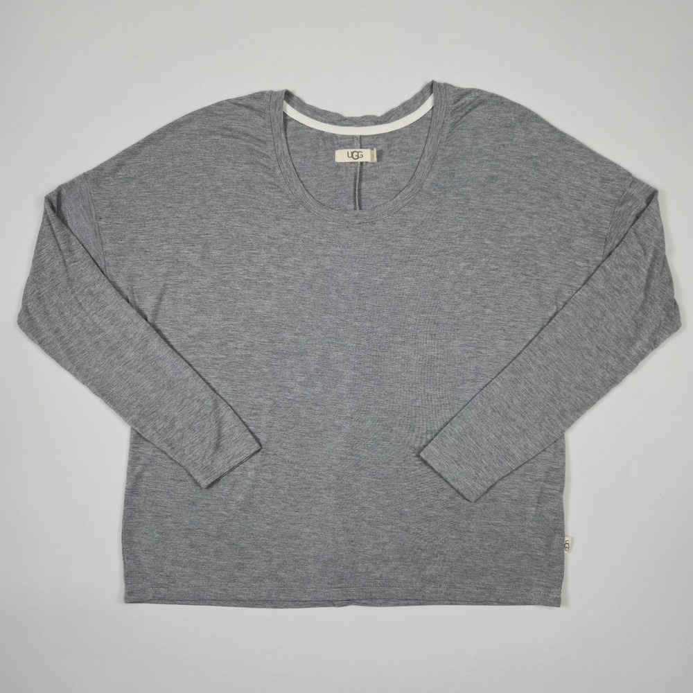 UGG Gray Long‎ Sleeve Top Women's XS EcoVero Viscose Soft Lounge Sweater